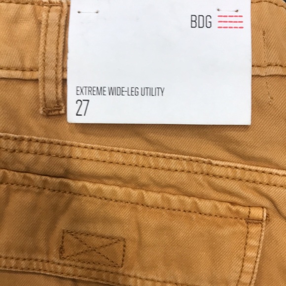 Urban Outfitters BDG Extreme Wide Leg Utility Jean In Mustard - Picture 7 of 8